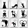 Abstract Cat Decorative Pillowcase Office Living Room Car Ornaments Home Pillowcase