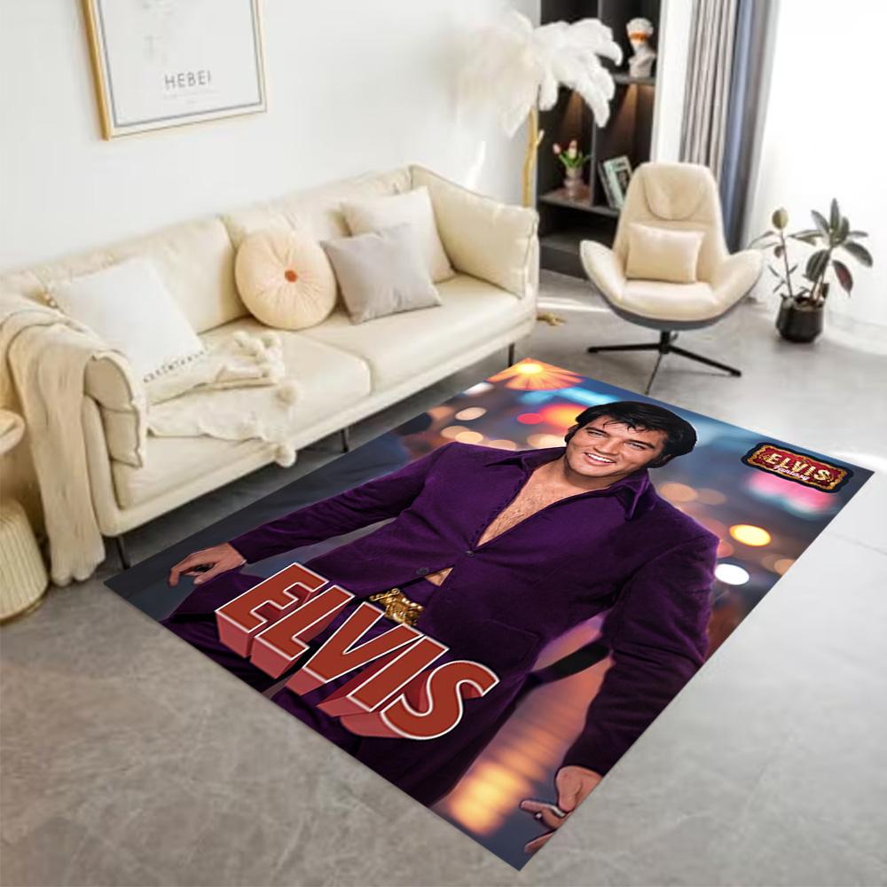 Elvis Presley Legend Floor Mat Design for Entryway Dining Room Playrooms Study room Antislip Carpet Office home decor Spiritual Gift