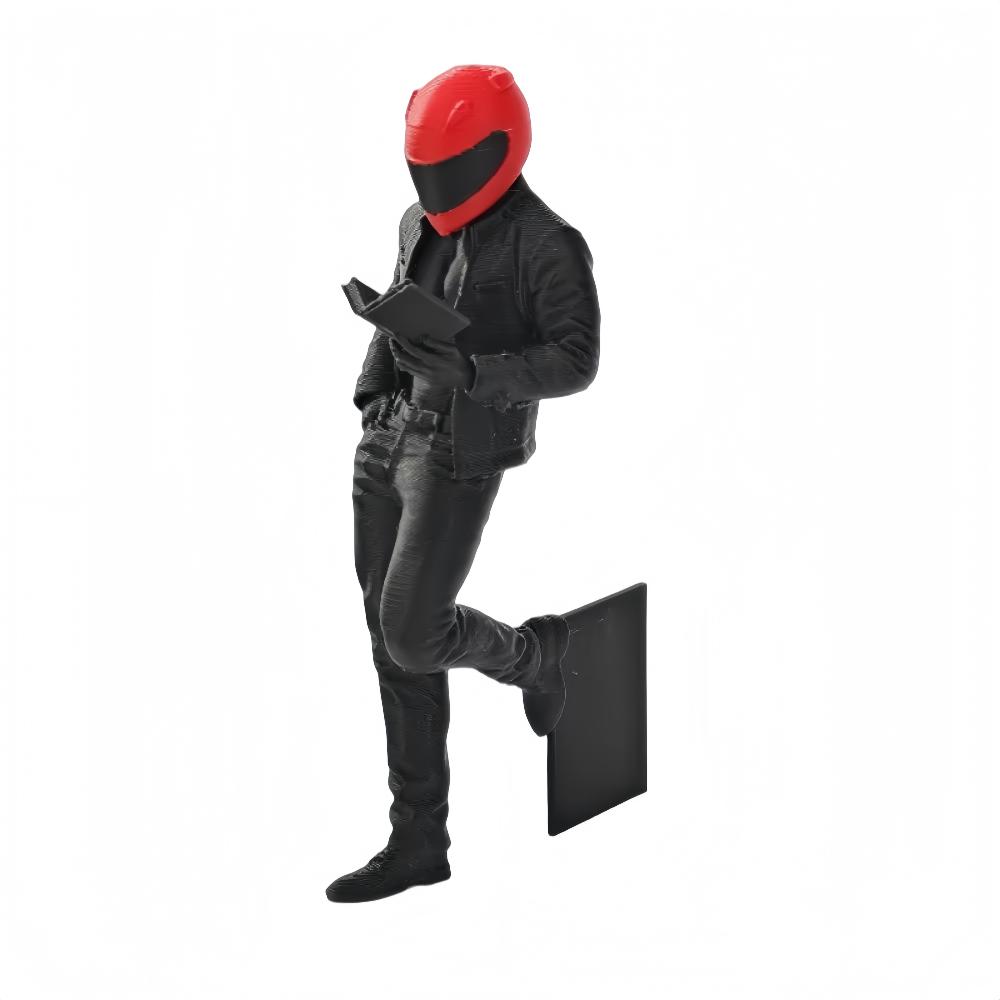 3D Printed Motorcycle Rider Bookend Cool Knight Bookmark Helmet Rider Bookmark Book Ornaments
