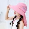 Fashion Kids Sun Hat UV Protection Broad Brim Bucket Hat Casual Summer Cap with Whistle  Summer