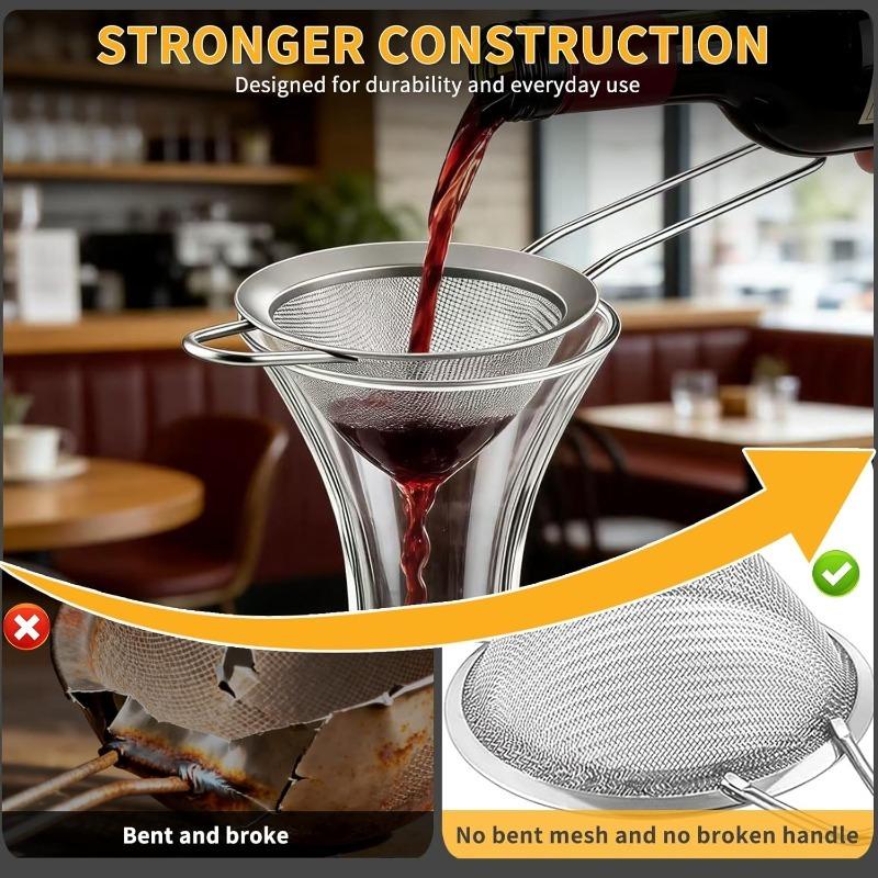 Japanese Style Stainless Steel Soy Milk Filter Fine Mesh Strainer Home Juice Extractor Residue Separator Kitchen Small Colander