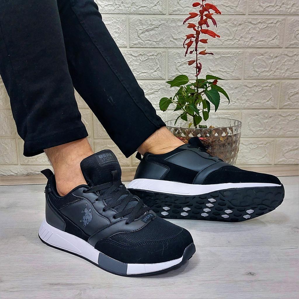 USPolo Janko Черная мужская спортивная обувь Faylon на легкой подошве