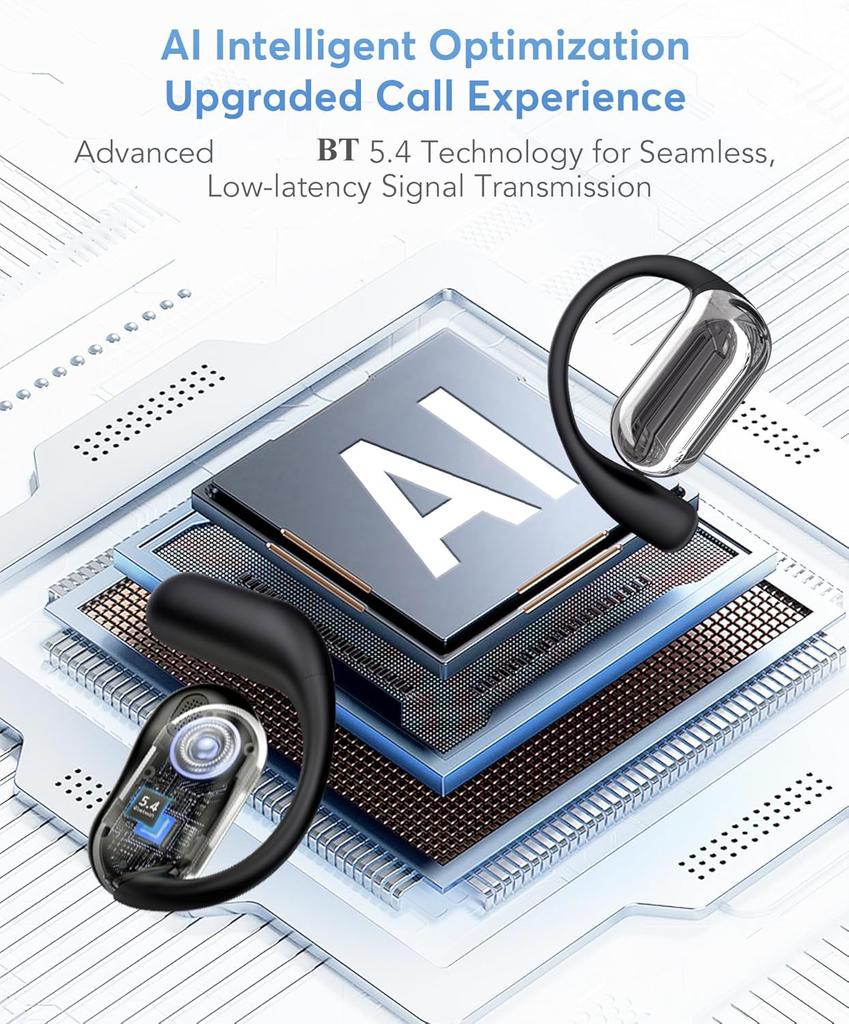UYUXIO Real Time AI Language Translation Earbuds Earphone OWS Translator Headphone with 144 Languages Ear Buds for Business