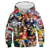 Bir parcha qalpoqli bolalar qalpoqli kozok Anime Luffy qalpoqli bolalar kiyimlari O'g'il bolalar uchun uzun yengli kuzgi issiq kazak Casual tops