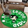 Buttercup Girl,Powerpuff Girls Chair mat Round Rug Office carpet, Machine Washable, Non slip, Suitable for Living Rooms, Bedrooms