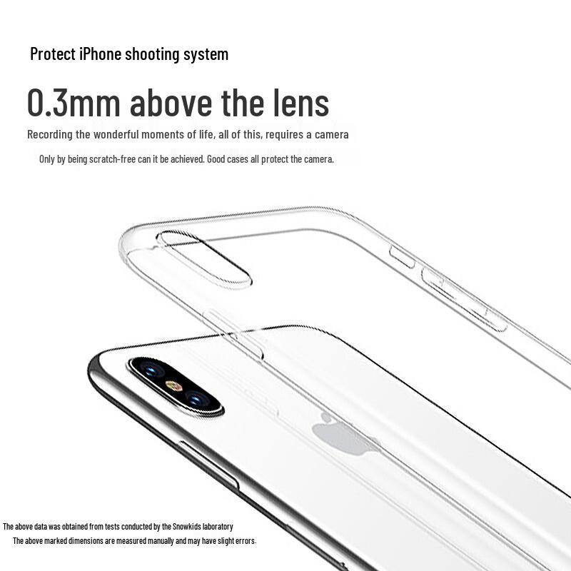 Snowkids Minimalist Transparent TPU Anti-Drop iPhone Case