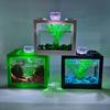 Fish Tank Transparent Energy Saving Acrylic LED Light Aquarium Tank Kit for Room Decor
