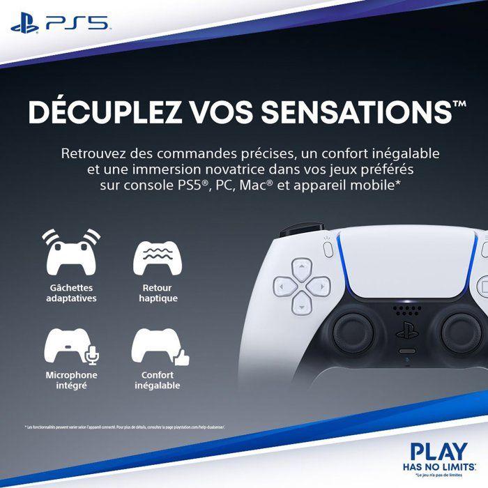 Manette sans fil DualSense - Midnight Black I PS5 et PC