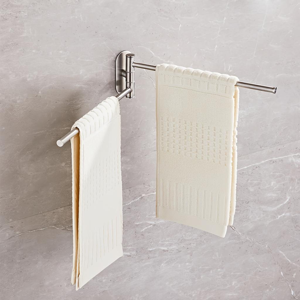 Ванная комната из нержавеющей стали Вращающаяся вешалка для полотенец Ванная комната Подвесная без сверления Многополочная вешалка для полотенец Вешалка для банных полотенец Вешалка для полотенец