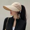 Summer Sunscreen Hat Women's Large Brim Sun Hat Can Be Stored Folding Ice Silk Fashionable Versatile Sun Hat