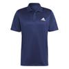 Adidas Designed to Move Polo Dark 24852 Футболка с тремя полосками, мужская, синяя/белая (IB8236),