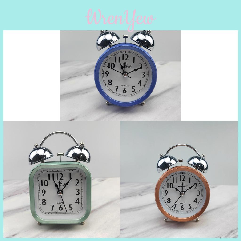 Metal Bedside Alarm Clock With Large Sound And Quiet Function For Home And Dormitory