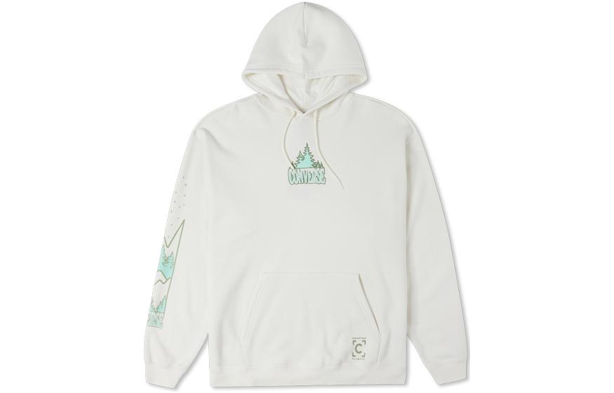 Men's Converse Sweatshirts Men's White Hooded Moderate Regular