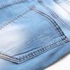 Men Slim Biker Zipper Denim Jeans Skinny Frayed Pants Distressed Rip Trousers