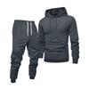 Men's Solid Color Hooded Universal Versatile Hooded Sweatshirt Sweatpants Casual Sports Suit