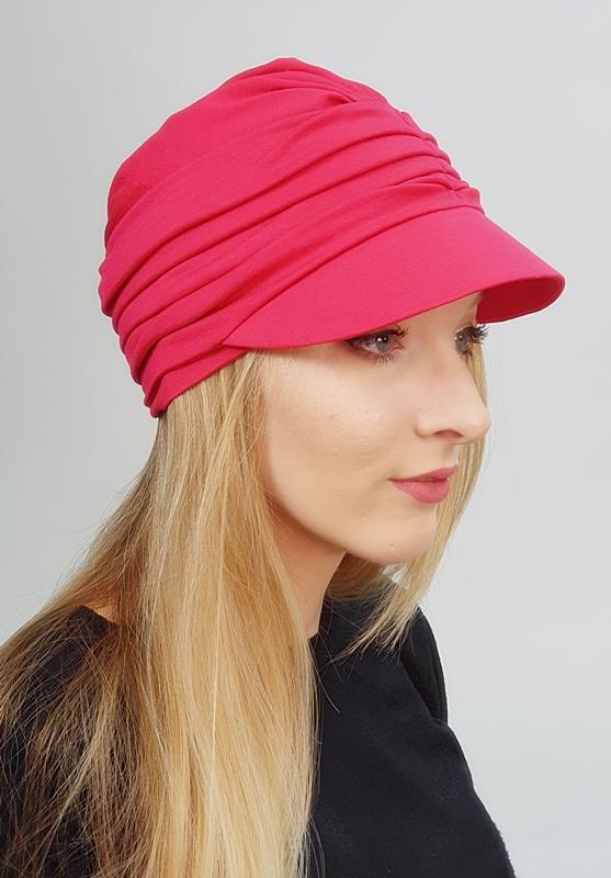 Modny Turban Marika Z Daszkiem 247 Kaszkiet Damski Marszczony Z Bambusa
