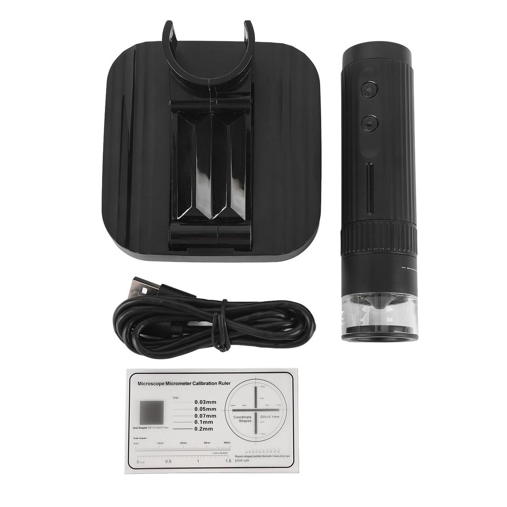 Цифровой микроскоп с регулируемой подставкой 1080P HD 50X до 1000X 8 светодиодных лампочек Беспроводной USB Монета