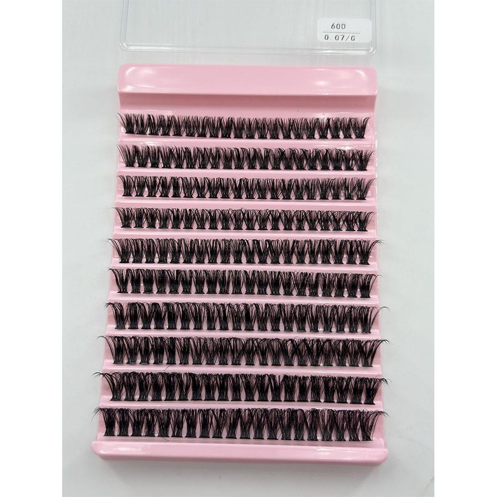 3D Mink Effect Segmented False Eyelashes 40D Thickness DIY Grafting Eyelashes  Women