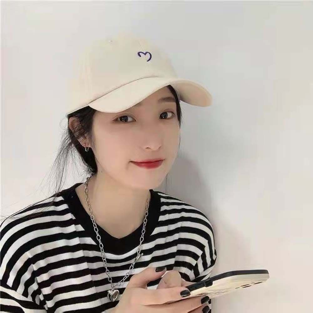Men Baseball Caps Couple Cap Snapback Cotton Peaked Cap Sun Hat Baseball Caps Heart Embroidery Caps