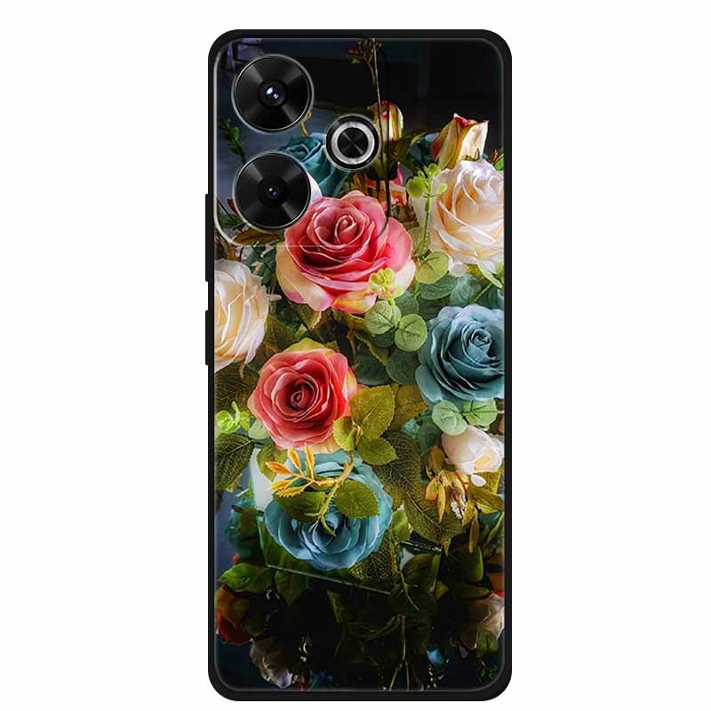 Чехол для телефона POCO M6 4G Задняя крышка Чехол M6Plus Черный Силиконовый Мягкий Coque Для Xiaomi Redmi 13 13x Poco M6 Plus Чехол M 6 Plus