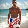 Летние шорты с 3D принтом американского флага, модные повседневные пляжные мужские шорты