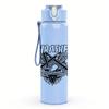 1PC Crossed Pistols Western Grunge Print 750ml colorful plastic sports water bottle leakproof pop up lid with straw for outdoor work home use
