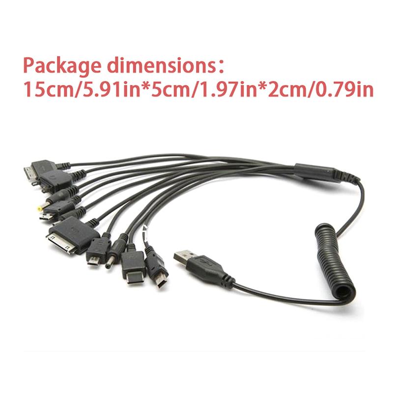 Многофункциональный USB-кабель для передачи данных 10 в 1, зарядное устройство, USB-адаптер для ноутбука Bh