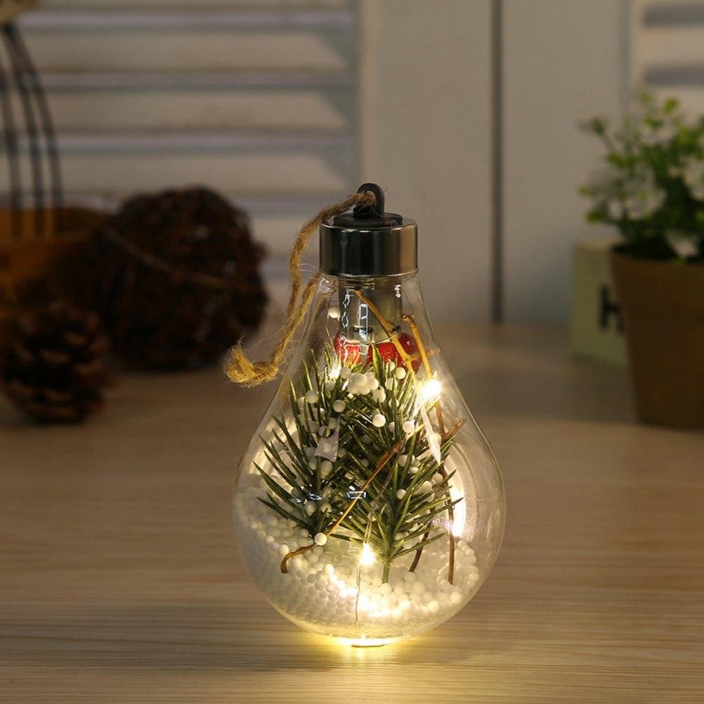 Christmas Balls LED Transparent Christmas Tree Decoration Pendant