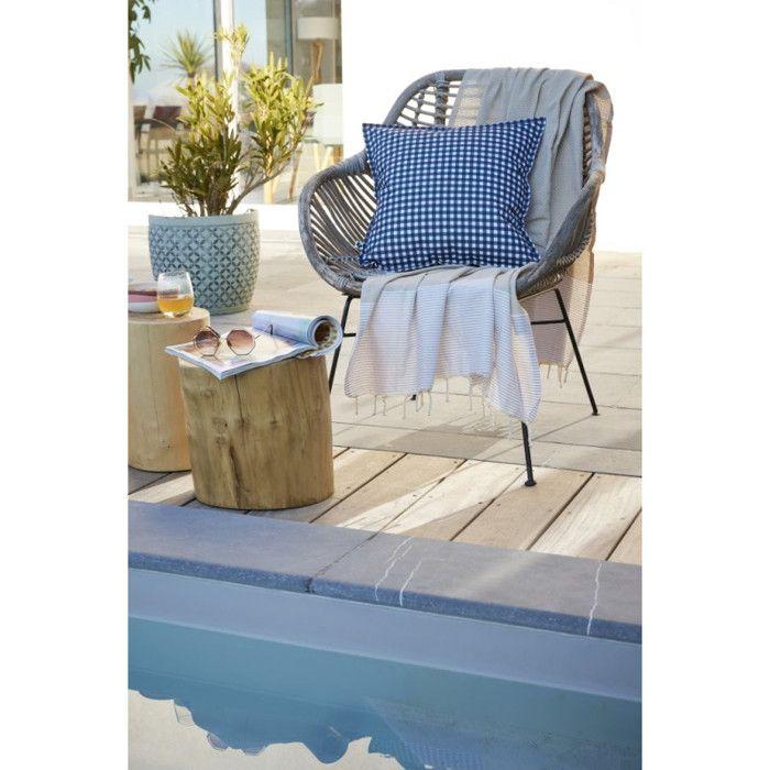 Housse de coussin "Outdoor" toutes dimensions L'effet Papillon - 45x45 - Vickie Minuit