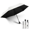 Moniko Folding Auto For Both Sunny and Rainy Light UV Sun Folding Water Storage Pouch White Umbrella, Parasol, Lightweight, One-Touch Open/Close,