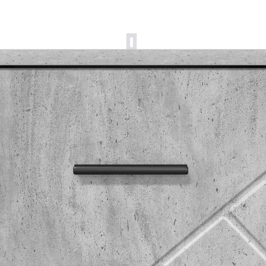 Nightstand Concrete Grey 38 x 38 x 66 cm Particleboard