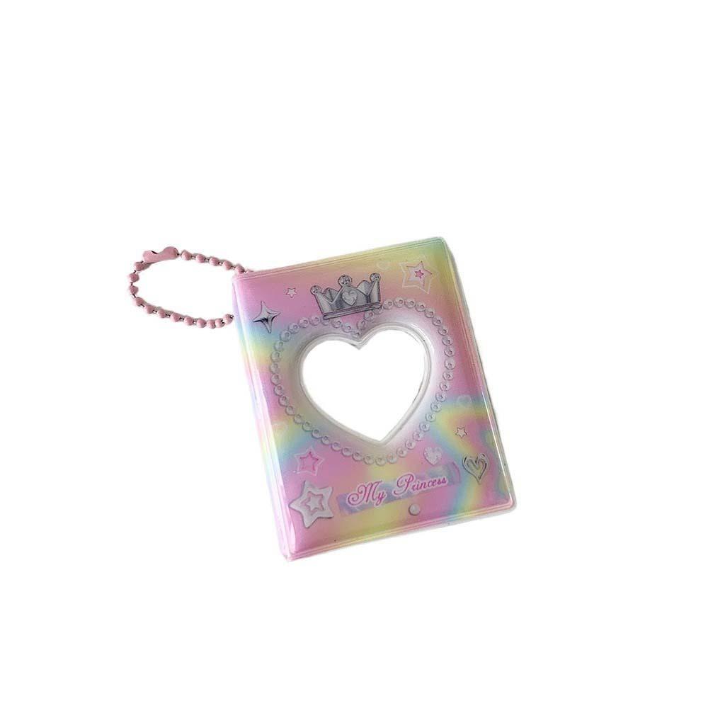 PVC Card Cover Korean Photocard Holder Mini Crown Love Heart Card Protective Case Student Friends