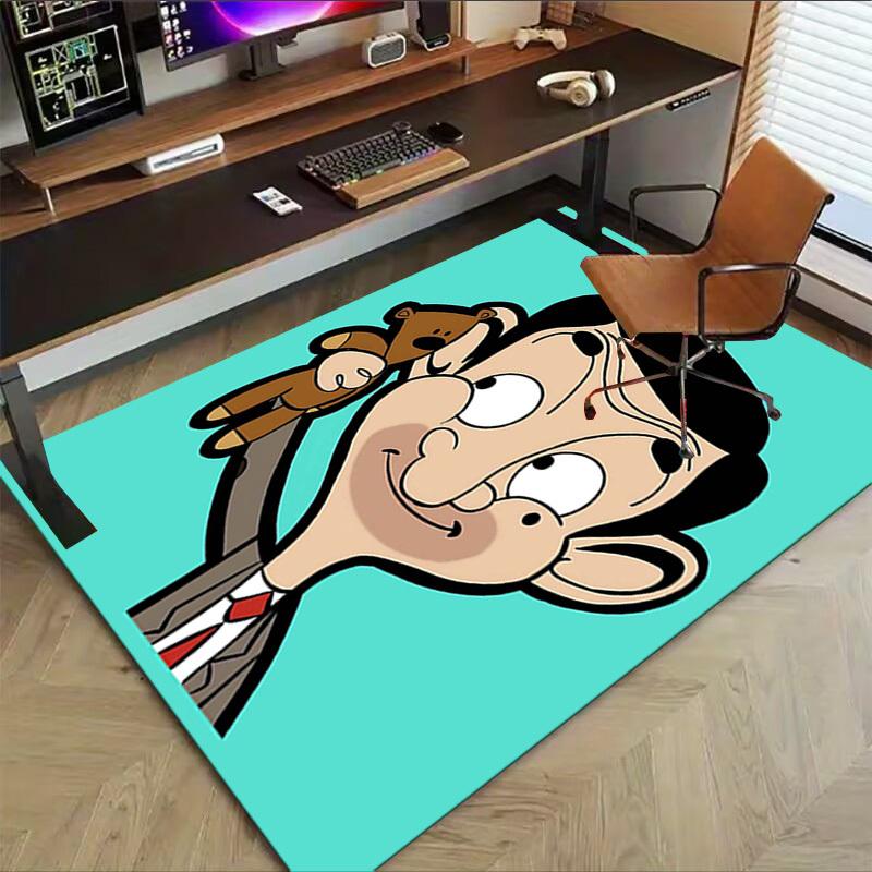 1PC Mr. Bean teddy bear Extra Large Non-Slip Floor carpet, Office, family, bedroom, Studio - Large Area Rug Indoor Rugs, Vibrant Colors-A271
