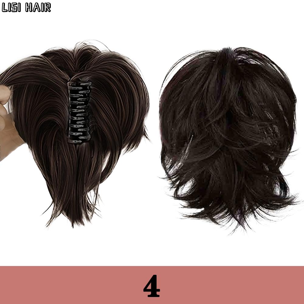 LISI HAIR Synthetic Messy Short Wavy Ponytail Wig Extensions Claw Wig For Effortless Style For Women