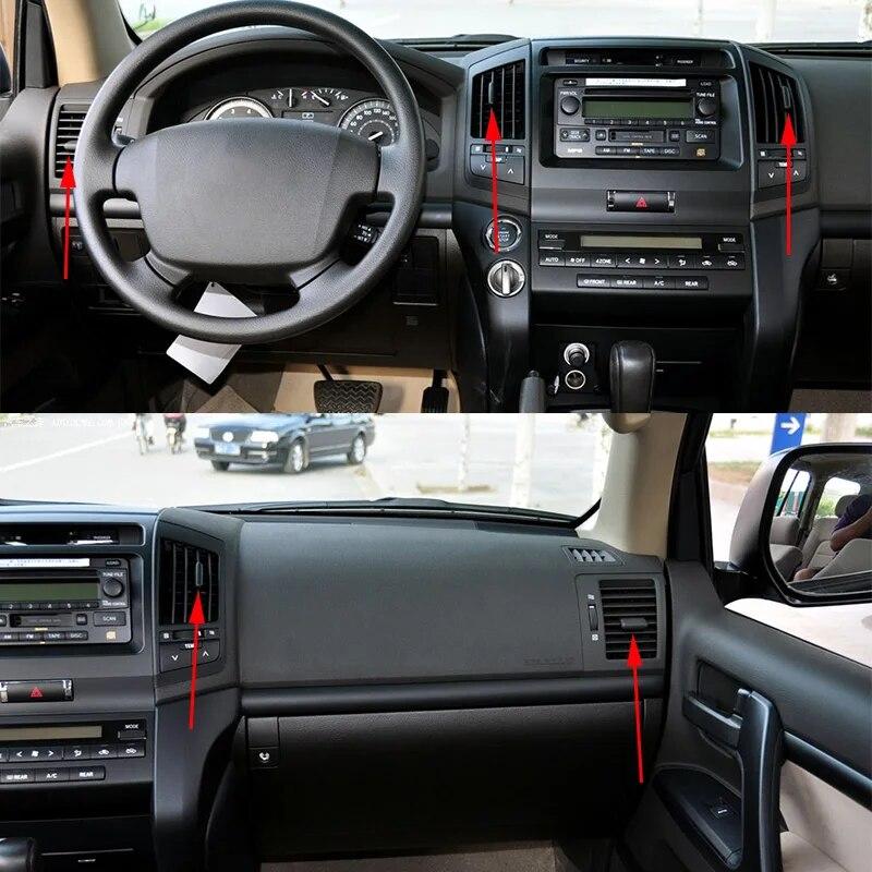 Передняя часть автомобиля, зажимы для вентиляционных отверстий кондиционера, зажим для розетки кондиционера для Toyota Land Cruiser LC200 FJ200 2008-2017