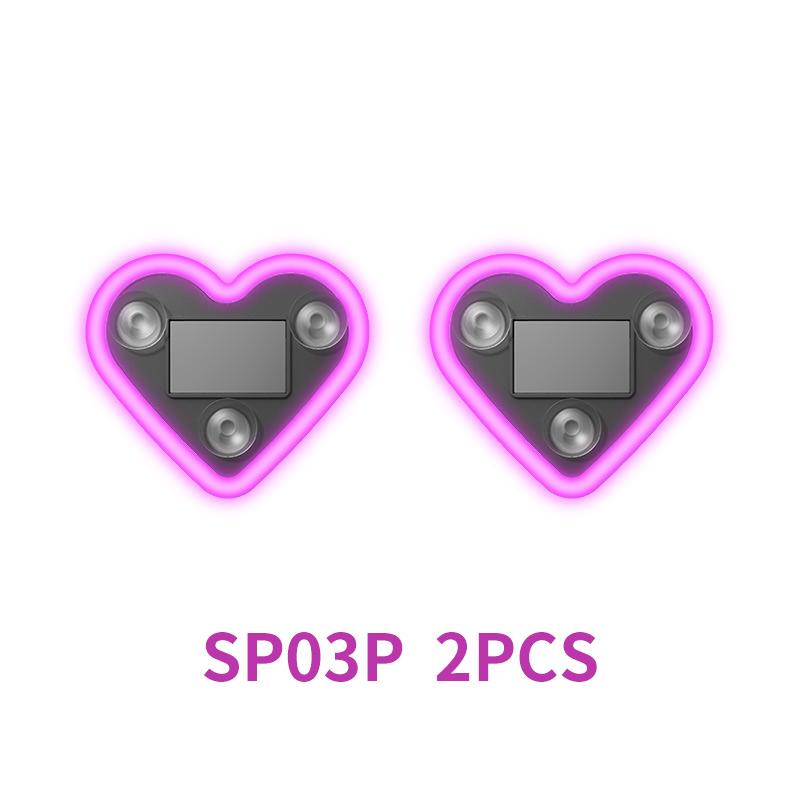 Автомобильный солнечный салонный неоновый светильник в форме сердца, атмосферный светильник, украшение, светодиодный светящийся в форме сердца атмосферный светильник на окно автомобиля