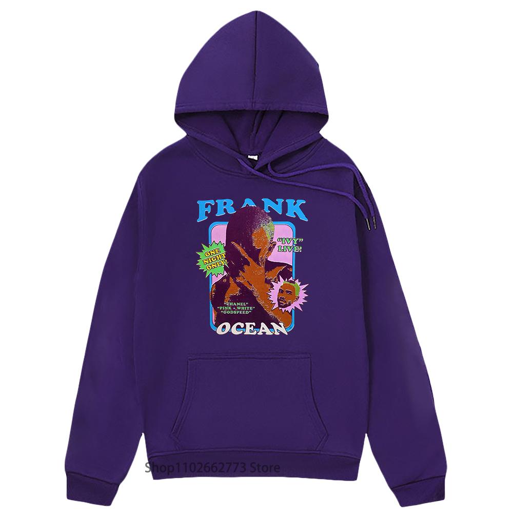 Мода Фрэнк О-Оушен Блонд R&B Музыка Толстовки для мужчин Одежда Эстетические толстовки Граффити High Street Одежда
