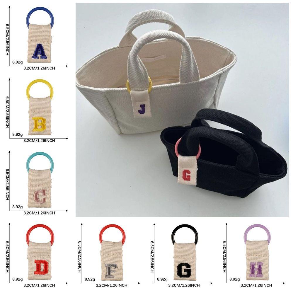 Embroidery 26 Letter Key Chain Key Ring Business Key Holder Creative Alphabet Car Key Buckle  Man