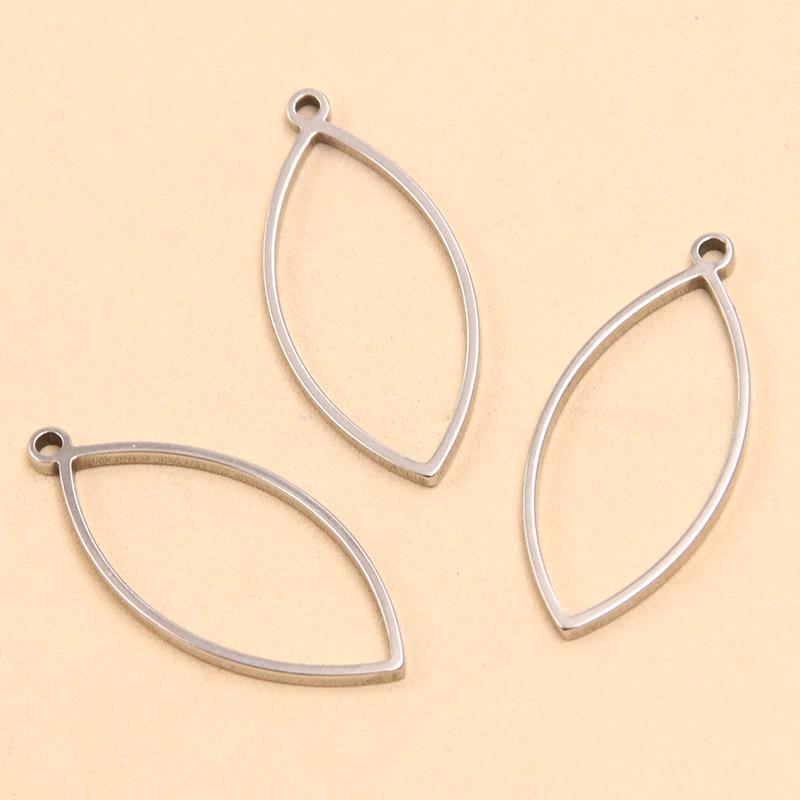 Stainless Steel Geometric Charm Molds: 10 Models & 2 Colors - Pentagram, Rhombus, Circle, Water Drop, Moon Pendants
