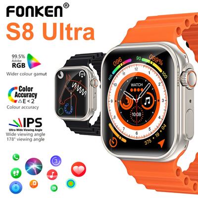 FONKEN S8 Ultra Smart Watch Series 8 Bluetooth Call Sport Fitness Браслет для мужчин, женщин, детей SmartWatch для IOS Android