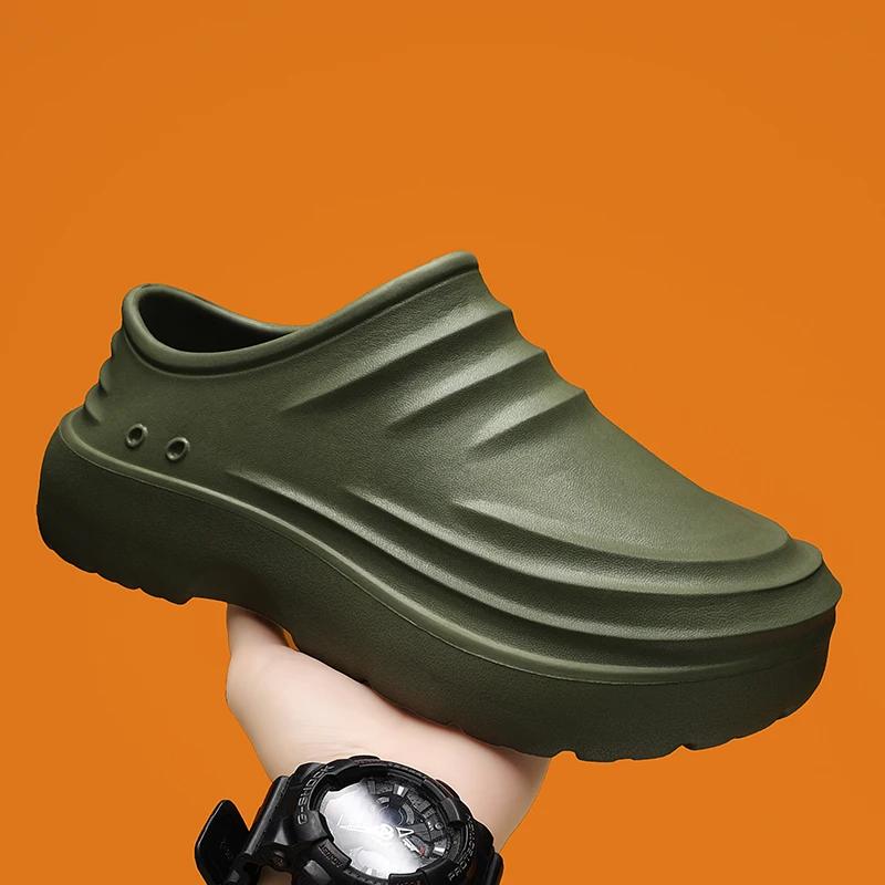 Fashion Chef Shoes Anti Slip and Oil Proof Work Shoes Lazy Slippers Casual Trendy Slipper One Step Fashion Garden Shoes For Beach Summer
