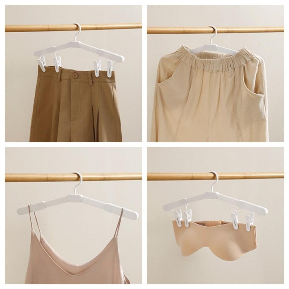 Expanded Foldable Clothes Hanger Mini Size Pant Clips Multi-functional Travel Hangers  For Home