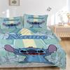 Custom Stitch's Name Bedding 3 Piece Set HD Print Duvet Cover Pillowcases for Teens Adult Bedroom Decoration