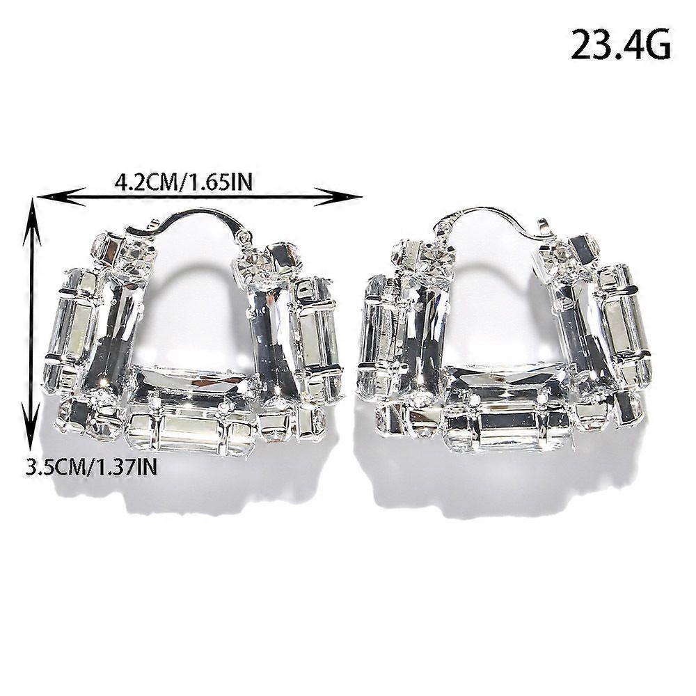 Personality temperament bag earrings fashion rhinestone diamond earrings accessories female gold