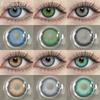 FUNSACHY 1 пара натуральных цветных контактных линз для глаз, коричневые линзы, цветные линзы, корейские синие линзы, серые линзы для ежегодного макияжа глаз