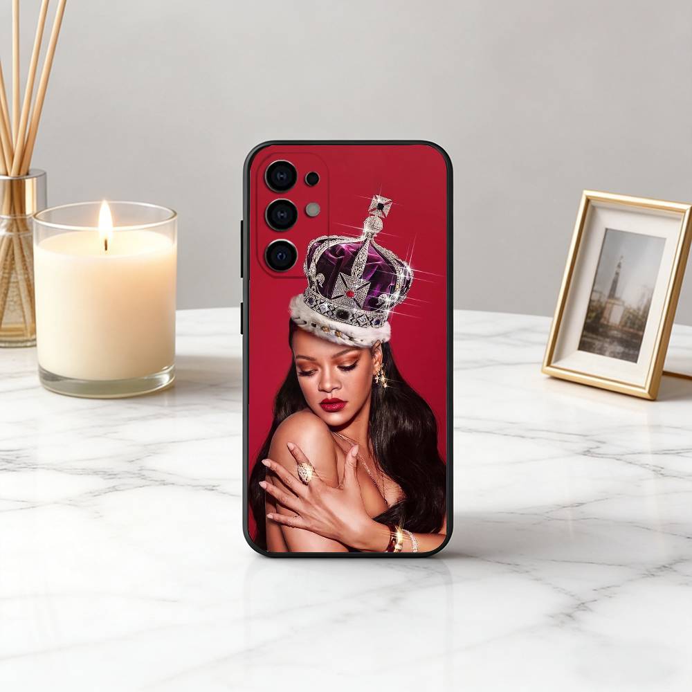 Чехол для телефона с изображением горячей певицы R-Rihanna Для Samsung S25,S24,S21,S22,S23,S30,Ultra,S20,Plus,Fe,Lite,Note,10,Черный Чехол