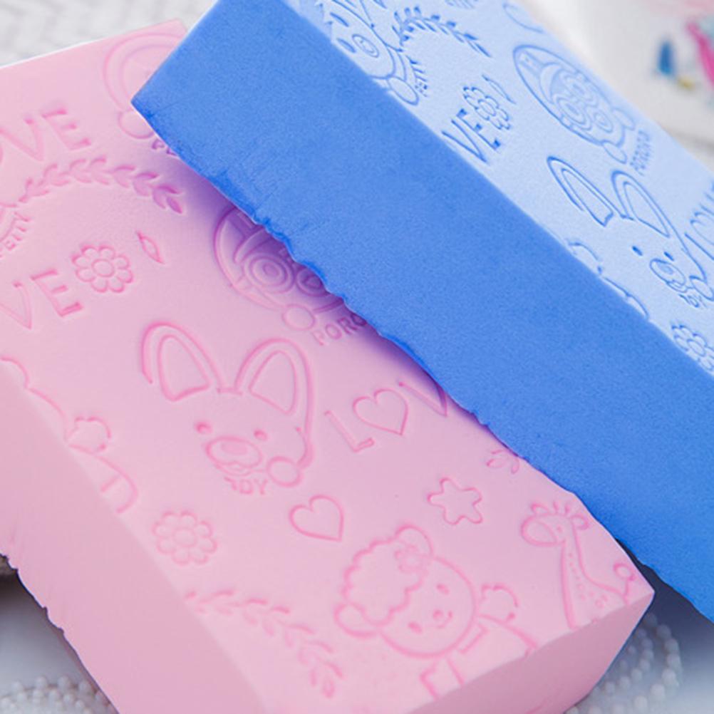 3шт. Детская ультрамягкая губка для ванны с рисунком, отшелушивающая, хлопковая губка для глубокого очищения