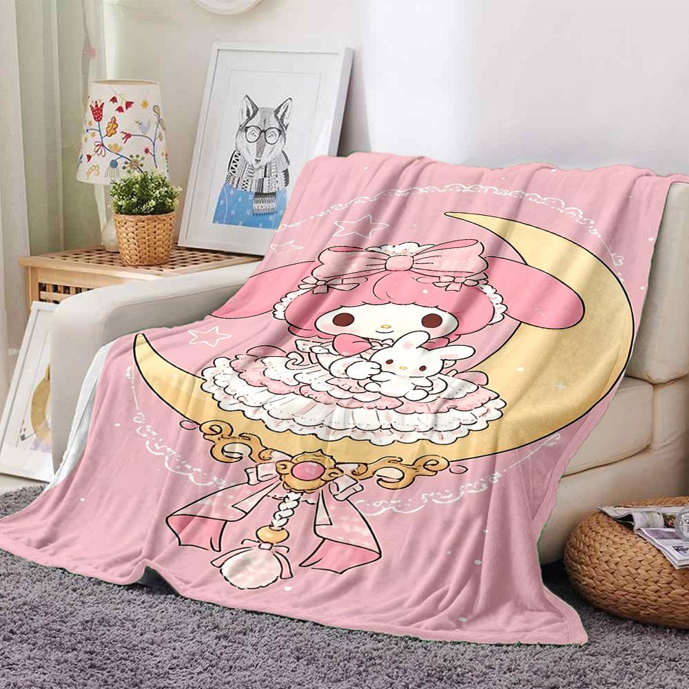 1pc Moon Princess blanket Lightweight Flannel Throw for Sofa Bed Travel Camping Livingroom Office Couch Chair