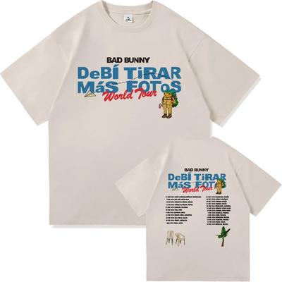 Футболка Bad Bunny DTMF World Tour 2025 Женская одежда Винтажная Харадзюку Высококачественная одежда Футболки для фанатов Подарок