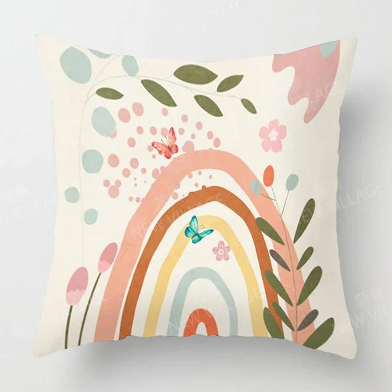 Скандинавский Осенний Домашний Декор Осень Наволочка для Декоративной Подушки Чехол для Подушки на Диван Бархат Современный Моранди